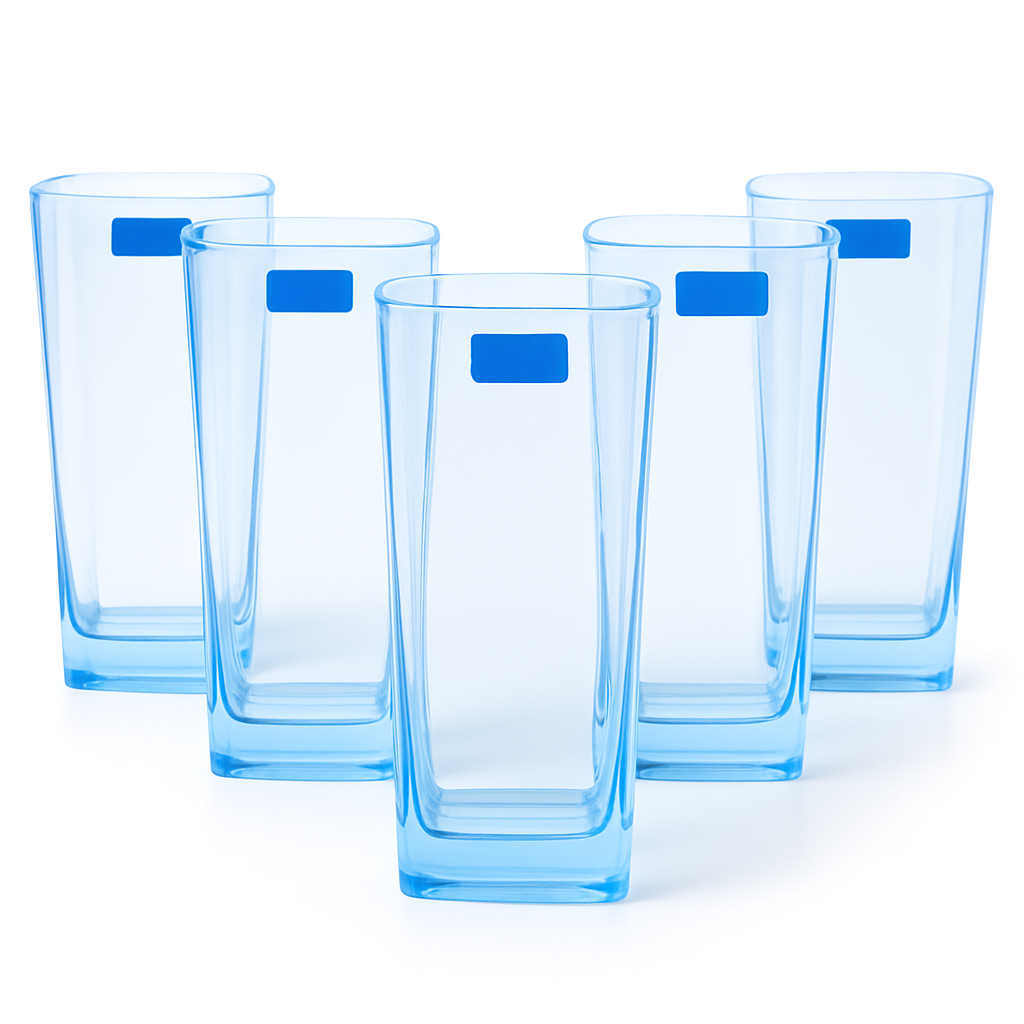 Colored Tumbler Glass – 315ml (Set of 6) - Habitt