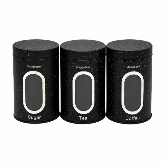 3-Piece Canister Set – Black