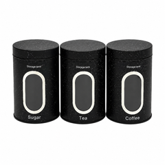 3-Piece Canister Set – Black