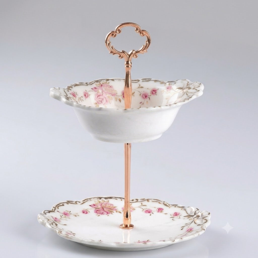 2-Tier Floral Candy Stand