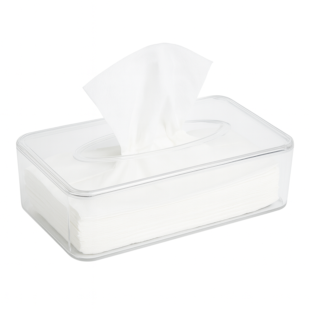 Acrylic Tissue Box – Clear Modern Dispenser - Habitt