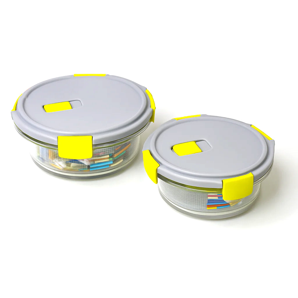 1Pc Round Glass Storage Container – 650ml & 950ml - Habitt
