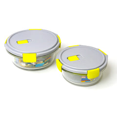 1Pc Round Glass Storage Container – 650ml & 950ml - Habitt