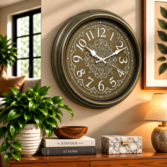 Heritage Glisso Clock – 14.5 Inch Plastic Frame