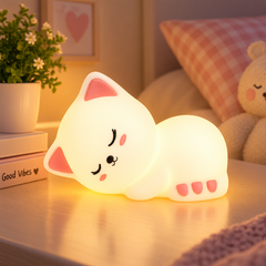 Cute Cat LED Night Lamp – Soft Decorative Bedside Light