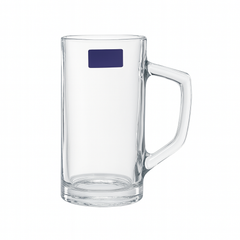 Clear Glass Juice Mug with Angular Handle 430 ml – Set of 6 | Premium Transparent Drinkware for Home & Café - Habitt