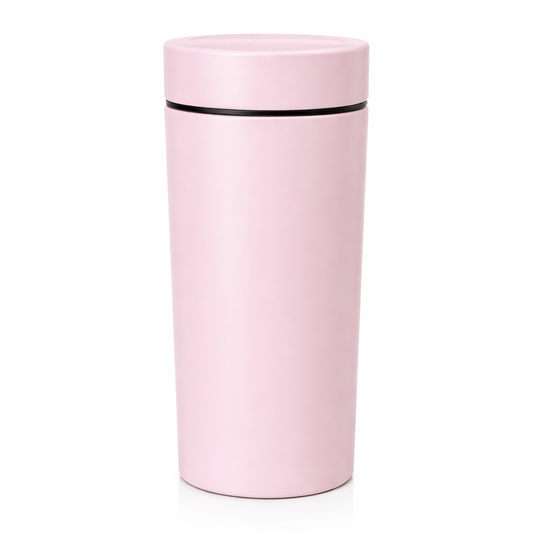 Temperature Controlled Glass Water Bottle with Smart Lid – Sleek Pink Insulated Travel Bottle - Habitt