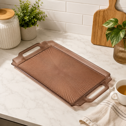 Presentation Serving Tray (Assorted Color) – Lightweight, Durable, Non-Slip Tray with Integrated Handles for Stylish Food & Drink Service