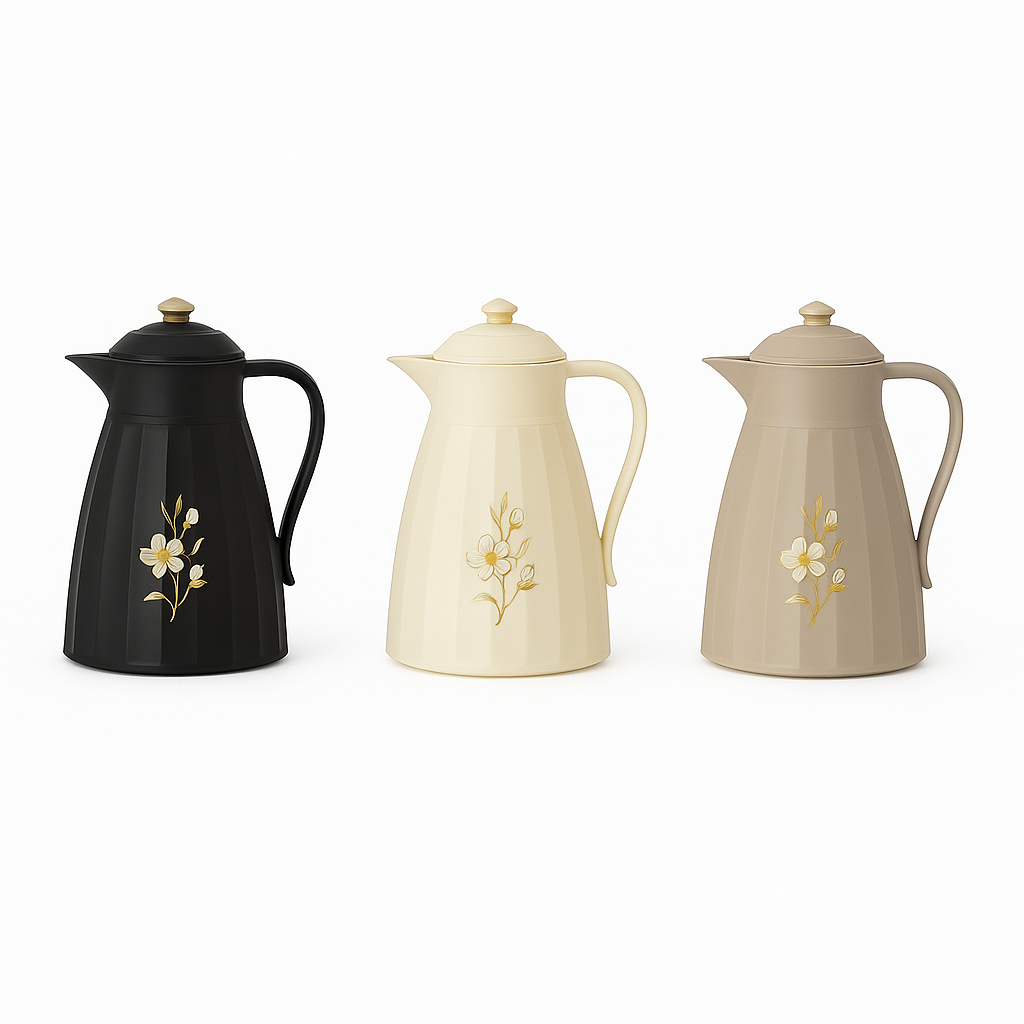Assorted  Floral Insulated Thermos Flask – 1L - Habitt