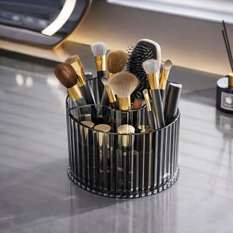 Rotating Cosmetics Storage Box –  Makeup Brush & Beauty Organizer - Habitt