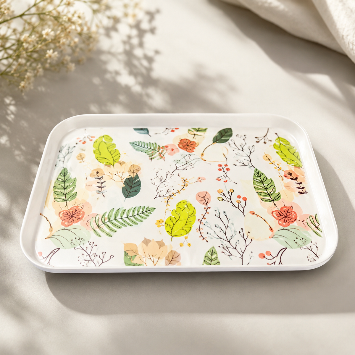 Tray  48– Botanical Garden | Elegant Floral Serving Tray