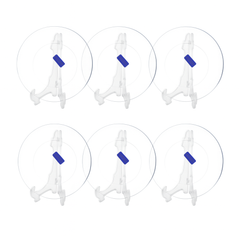 Crystal Clear Pressed-Glass Dessert Plate Set – 6 Pieces, 194 mm (Approx. 7.6″) Diameter - Habitt