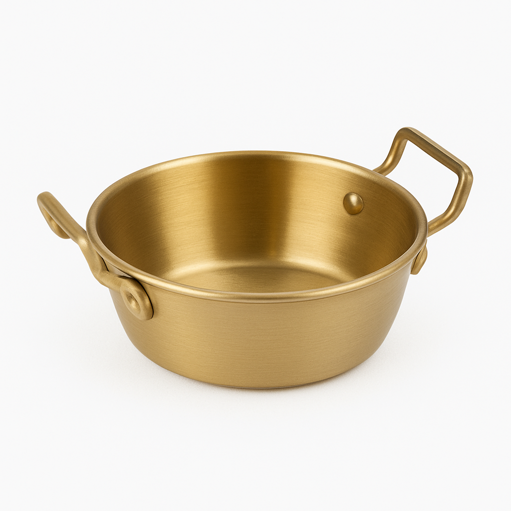 Eared Rice Bowl – Elegant Gold Finish Serving Bowl - Habitt
