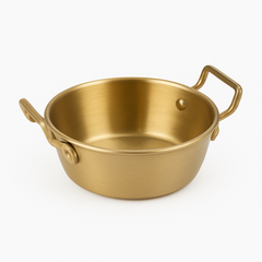 Eared Rice Bowl – Elegant Gold Finish Serving Bowl - Habitt