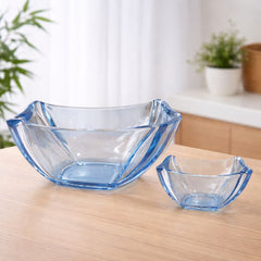 Blue Glass Serving Bowl Set - Habitt
