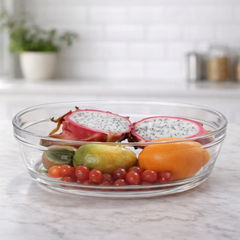 2PC Glass Serving Bowl Set – 1140ML Heat Resistant Clear Bowls - Habitt