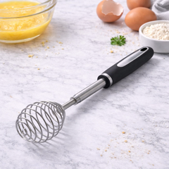 Round Spherical Egg Beater – Stainless Steel Hand Whisk - Habitt