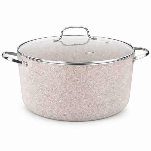 Granita Aluminum Casserole – Premium Nonstick Cooking Pot with Glass Lid (3.0L / 5.0L) - Habitt