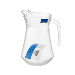 1300 ml Clear Glass Beverage Jug – Stylish 1-Piece Drink Pitcher with Ergonomic Handle 1.3 L - Habitt