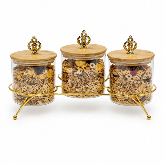 Luxury Glass Storage Jar – 3 Piece Set