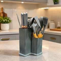 19-Piece Kitchen Utensil & Knife Set with Holder