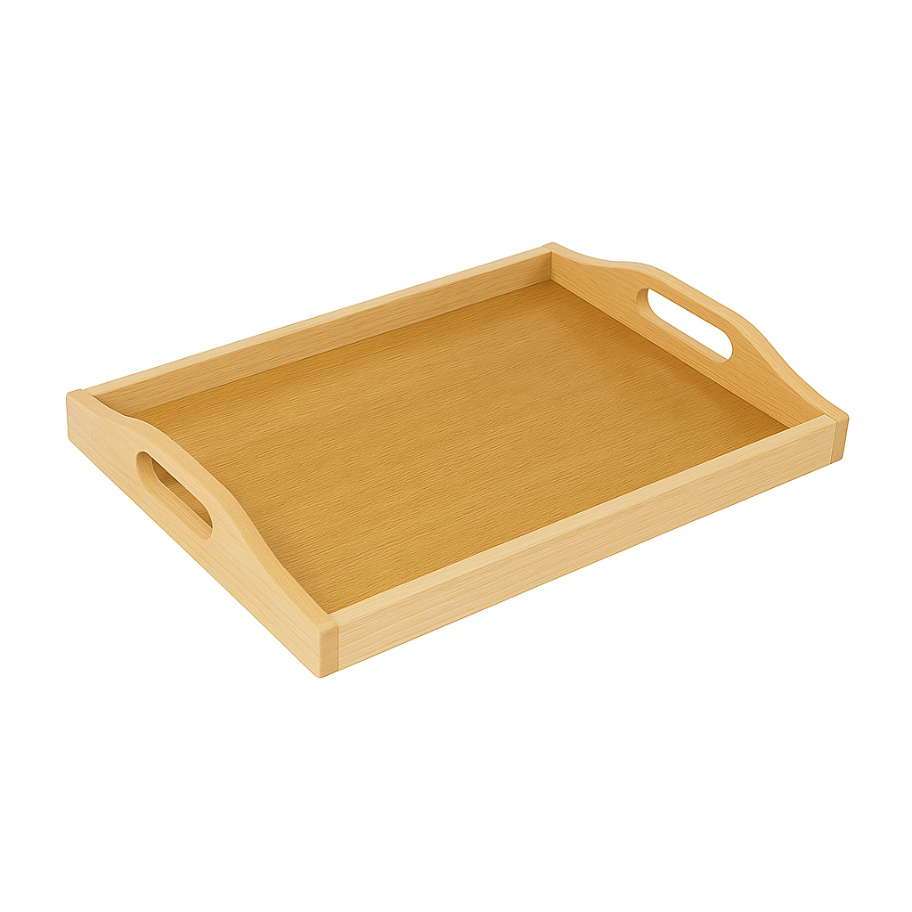 1Pc Natural Wooden Serving Tray Available in different sizes - Habitt