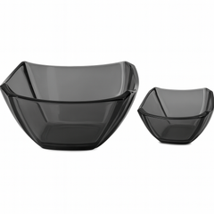 Iridescent Square-Cut 7-Piece Fruit Bowl Set – Silver, Gold & Black  Colour Options (200/105 mml) - Habitt