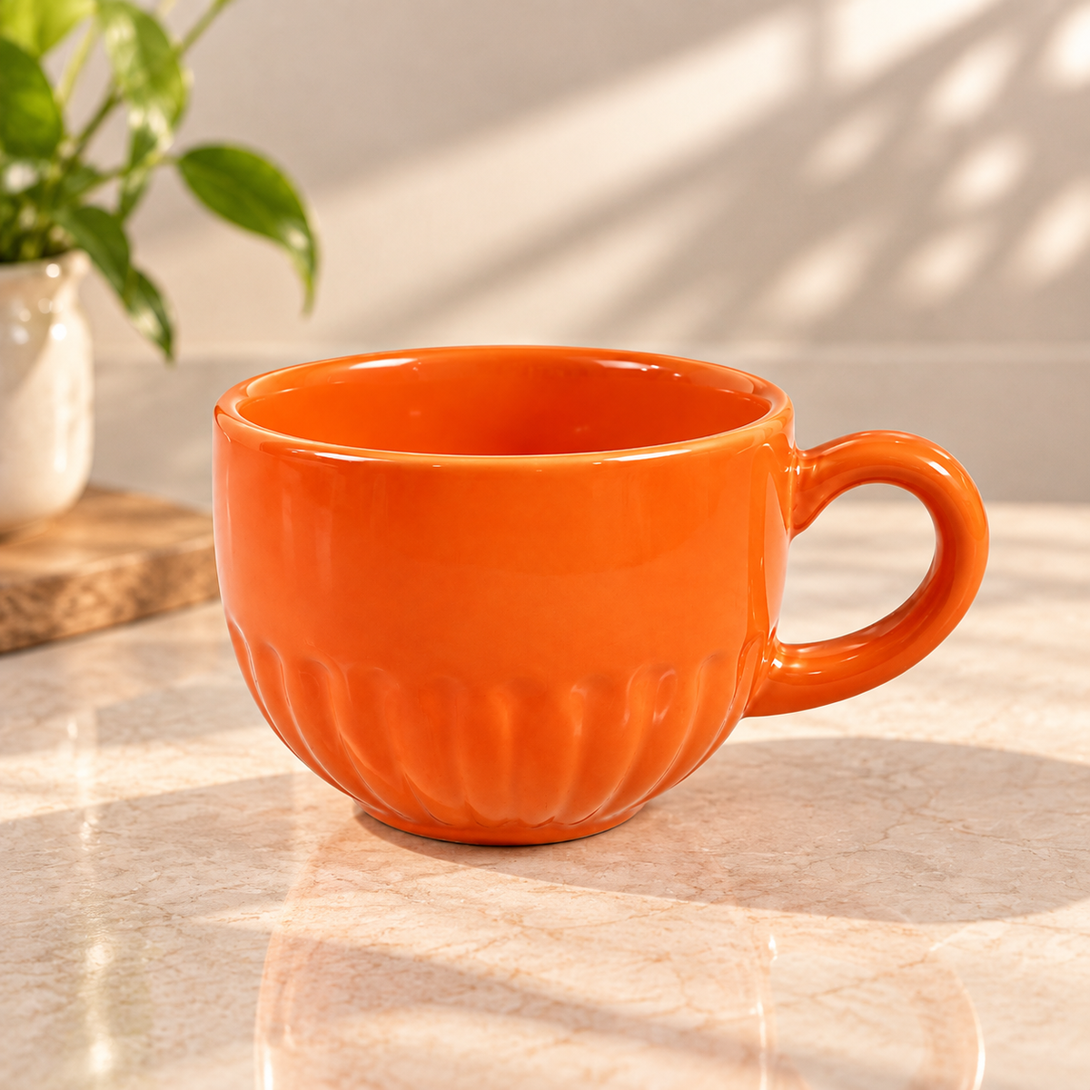 Ceramic Mug Orange | Stylish Coffee & Tea Cup