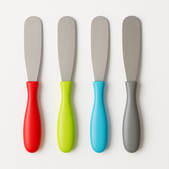 Butter Knife Set – 6-Piece Stainless Steel Spreaders with Colorful Handles - Habitt