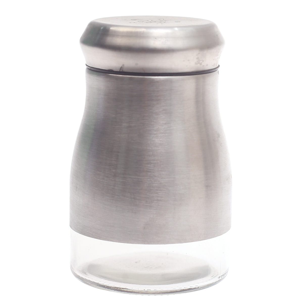 Single Salt Jar with Brushed Stainless Steel Body - Habitt