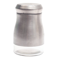 Single Salt Jar with Brushed Stainless Steel Body - Habitt