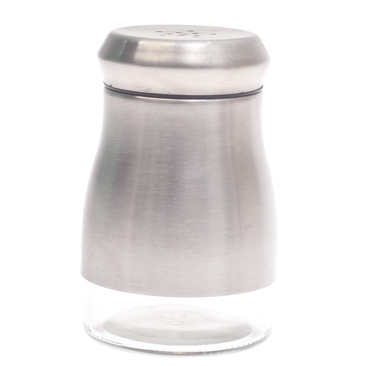 Single Salt Jar with Brushed Stainless Steel Body - Habitt