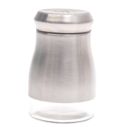 Single Salt Jar with Brushed Stainless Steel Body - Habitt