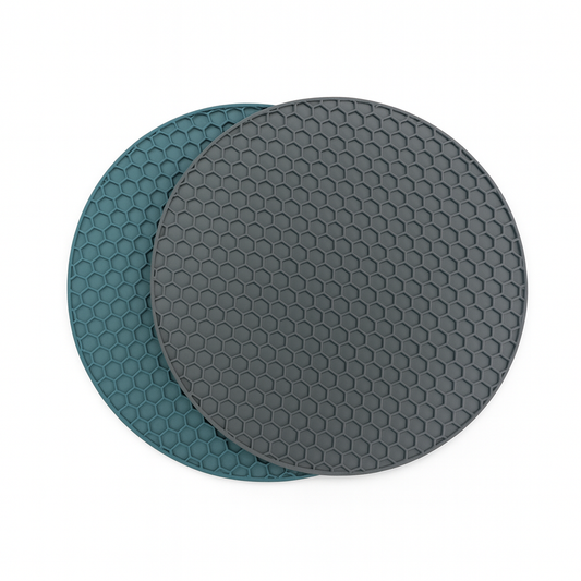 Round Silicone Trivet Pads – Heat-Resistant Non-Slip Mats for Hot Pots, Pans & Dishes (Set of 2) - Habitt