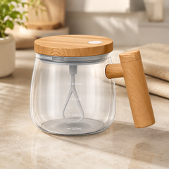 Heat-Resistant Glass Coffee Beater with USB-Powered Stirrer