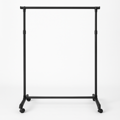 Single Pole Clothes Rack – Adjustable Garment Stand with Wheels - Habitt