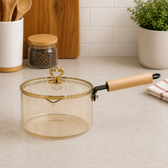 1800ML Glass Saucepan with Lid | Saucepan