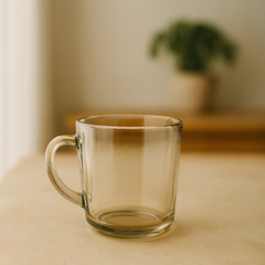 Smoked Glass Mug – Premium 240 ml Deli Glassware (Set of 6) - Habitt