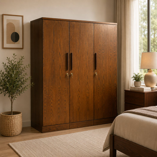 Parker 3 Door Wardrobe(Walnut) 1254