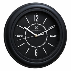 Heritage Wall Clock CLK-035A – 15" Black & Grey