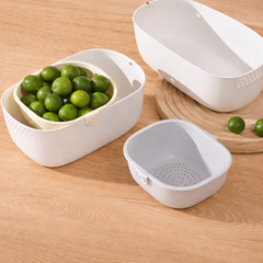 Drain Basket – Multi-Purpose Kitchen Washing  Straining Basket - Habitt