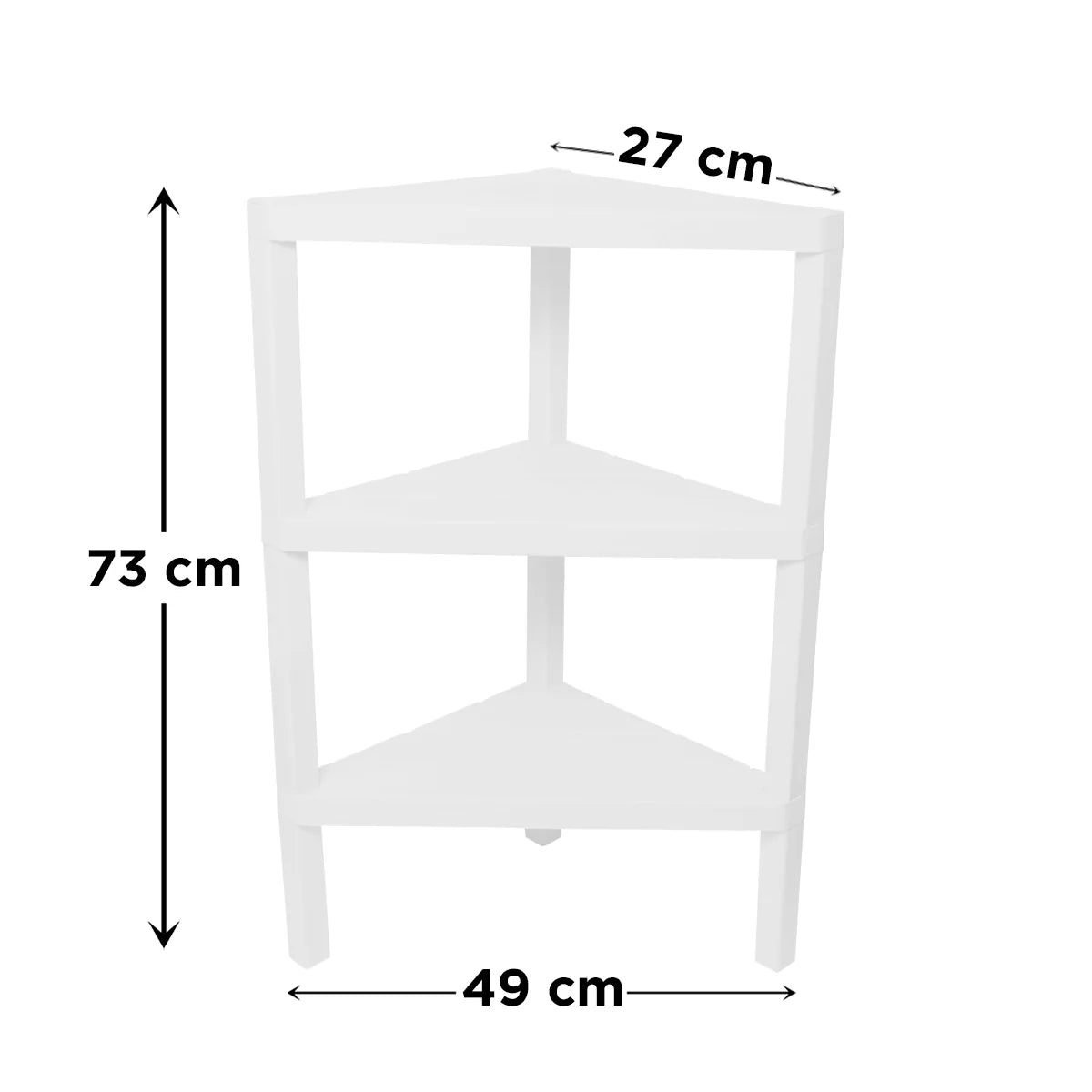 Max Corner Rack – 3-Tier Multipurpose Plastic Shelf for Home & Office Storage - Habitt