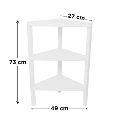 Max Corner Rack – 3-Tier Multipurpose Plastic Shelf for Home & Office Storage - Habitt