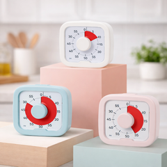 Timer Alarm Clock – Silent Mechanical Kitchen & Study Timer - Habitt