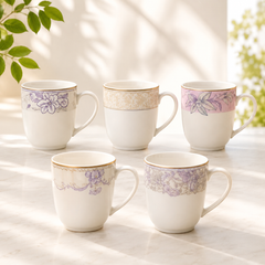Border Print Mug Assorted | Ceramic Tea & Coffee Mug