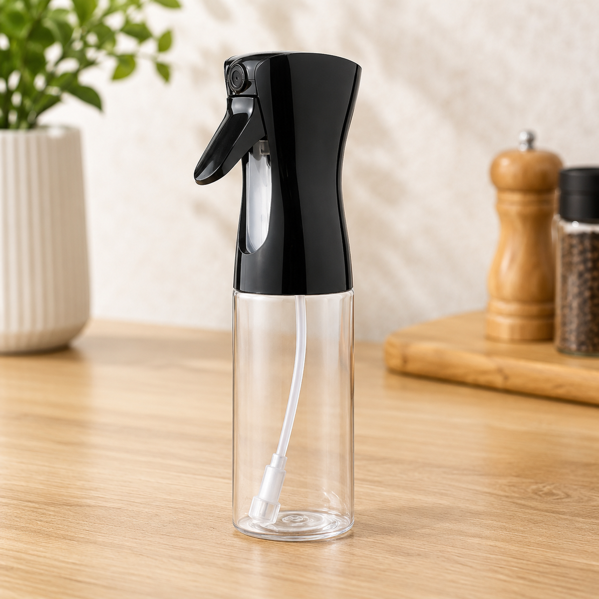 Glass Oil Sprayer 200 ML - Black and white
