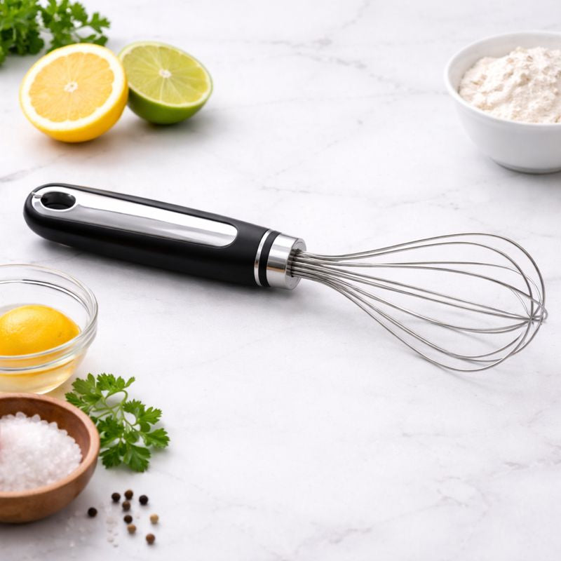 Egg Beater Whisk – Stainless Steel Hand Whisk for Baking & Cooking - Habitt