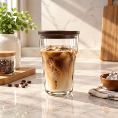 Short Glass Straw Cup
