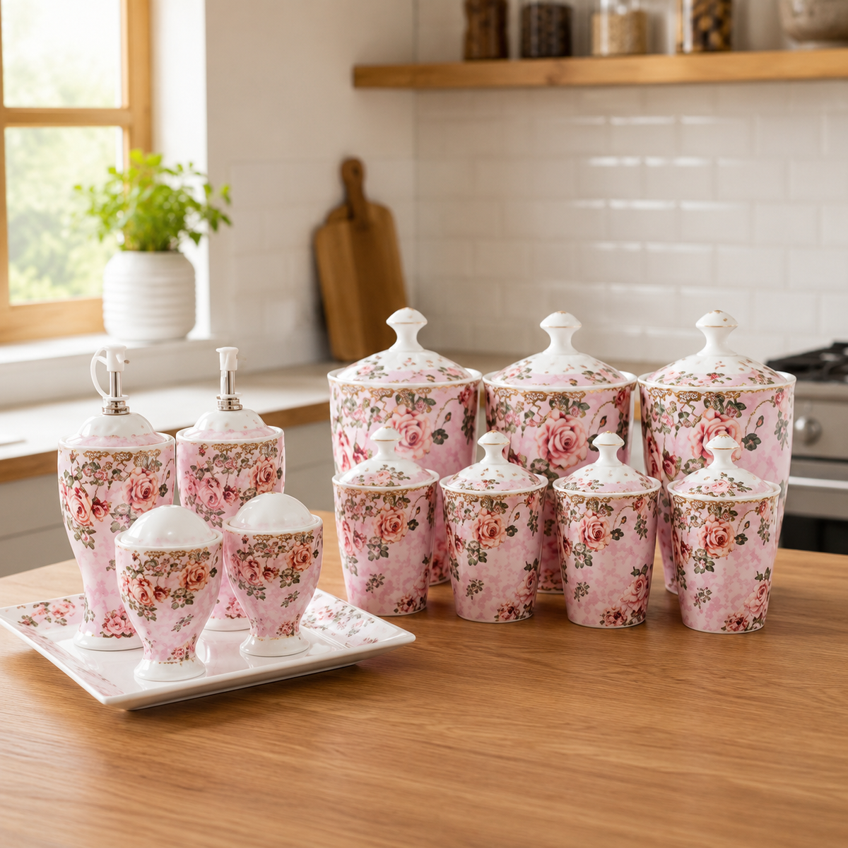 7Pcs Jar Set With Vinegar Set