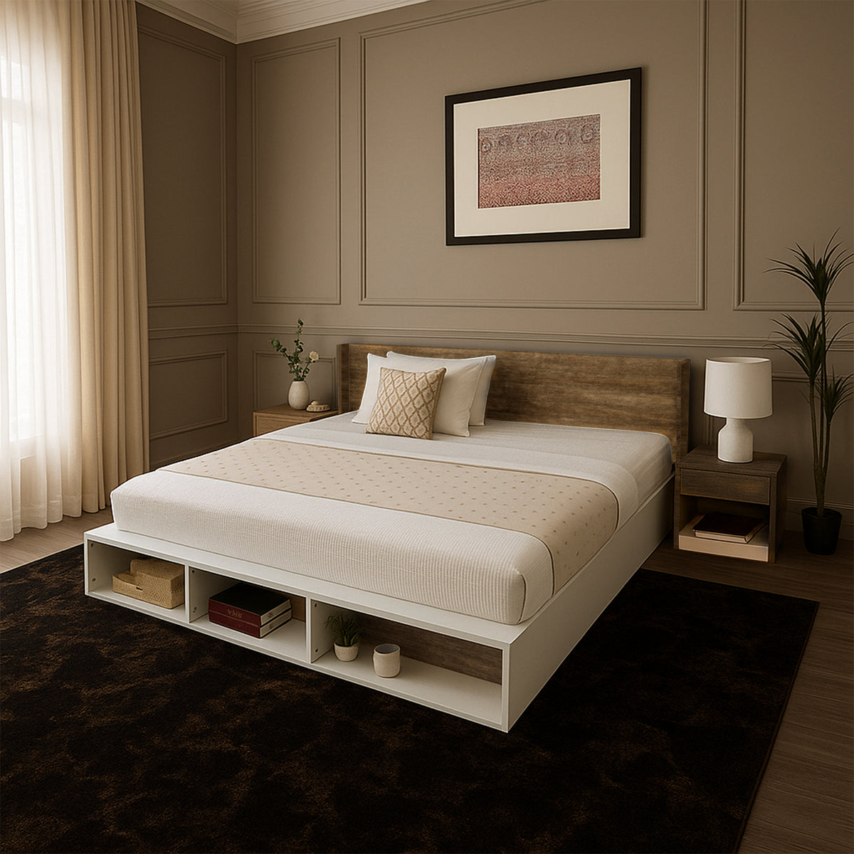 Mike King Size Bed - Habitt